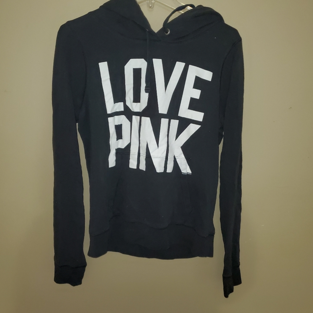 VS black and white Love PINK hoodie